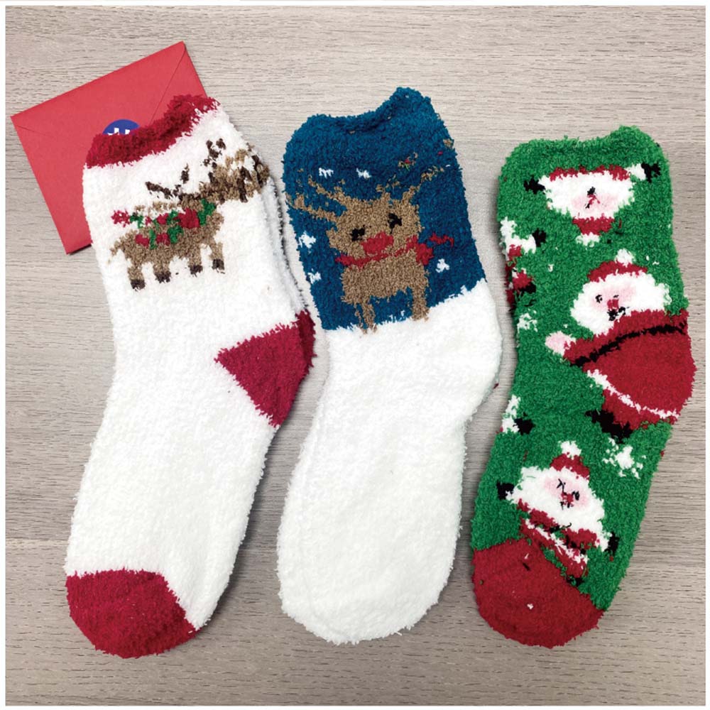 Furry Indoor Socks 3-Pack